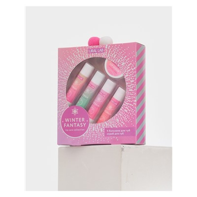Подарочный набор новогодний Winter Fantasy, 4 бальзама и скраб для губ, URAL LAB