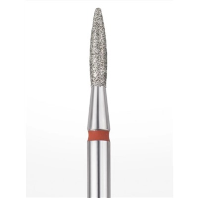 MANITA Фреза алмазная пламя острое для аппаратного маникюра 856.104.243.080.018 ФАП-1.8-8М, красная насечка, ø 1,8 мм, 5 шт. 28339