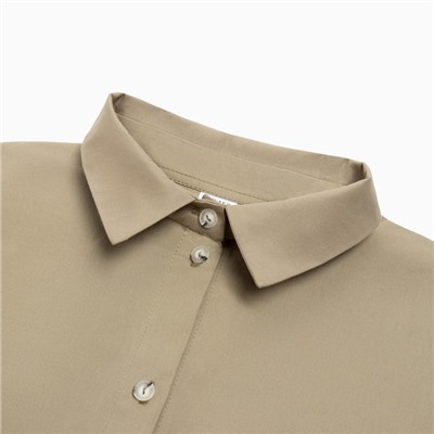 Костюм женский (рубашка, шорты) MINAKU: Oversize, зелёный, размер 44