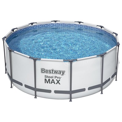 Бассейн каркасный Bestway Steel Pro MAX 56420, 366×122 см, фильтр-насос, лестница, тент, круглый