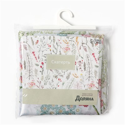 Скатерть «Доляна. Летние цветы» 145×220 см, 100% п/э