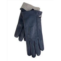 Женские  демисезонные перчатки из натуральной кожи, цвет черный