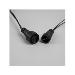 Гирлянда «Бахрома» 6×0.7 м, IP44, УМС, тёмная нить, 120 LED, свечение мульти, 220 В