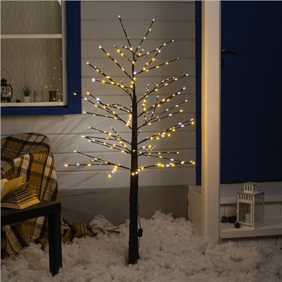УЦЕНКА Дерево светодиодное 1.5 м, 224 LED, 220 В, эффект мерцания, свечение белое/тёплое белое