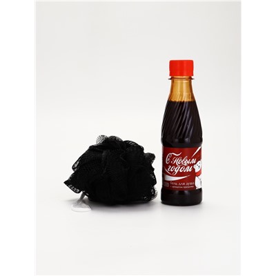 УЦЕНКА Набор "С Новым годом!", гель для душа, 250 мл, аромат газировки и мочалка