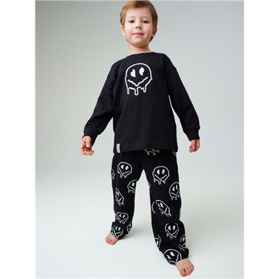 Комплект трикотажный для мальчиков: фуфайка (футболка с длинными рукавами), брюки