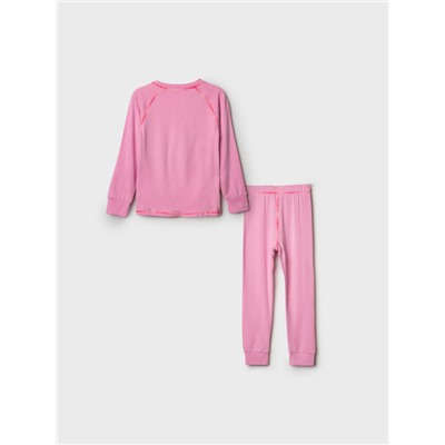 Термокомплект трикот. для девочек: фуфайка (футболка) с длин. рук, брюки