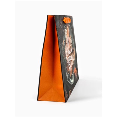 Пакет подарочный крафтовый, «Атмосфера Нового Года», 30×26×9 см