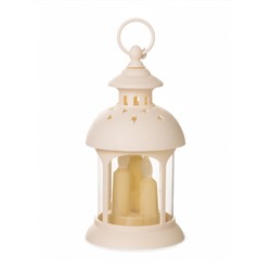 Светодиодная свеча в подсвечнике RISALUX «Свечи в звездах», LED-ночник, 1.5 Вт, 3×ААА, 12×12×23 см