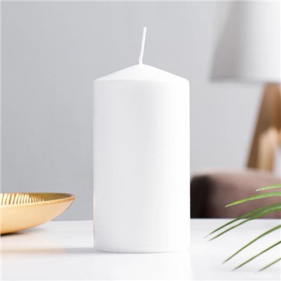 Свеча - цилиндр, 7×14 см, белая