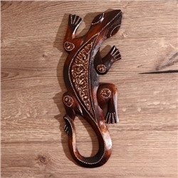 Панно «Геккон», 31×11×1 см, дерево