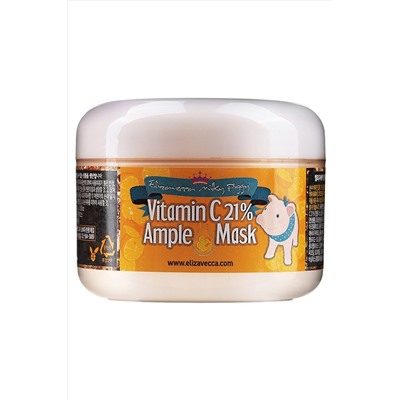 Elizavecca Маска с витамином C с тонизирующим эффектом для сияния лица / Vitamin C 21% Ample Mask, 100 мл KRISTALLER, 1231232