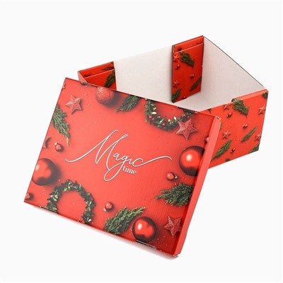 Коробка подарочная новогодняя складная Magic time, 30×24.5×15 см, Новый год