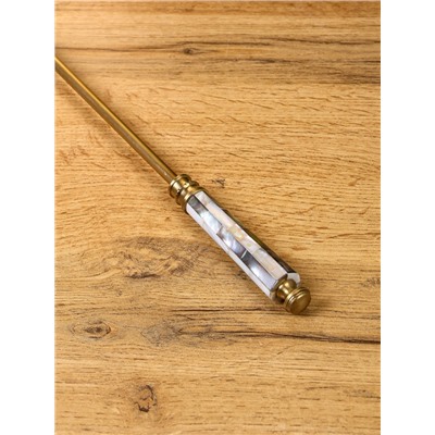 Ложка для обуви «Перламутр», 48.5 см, латунь, смола