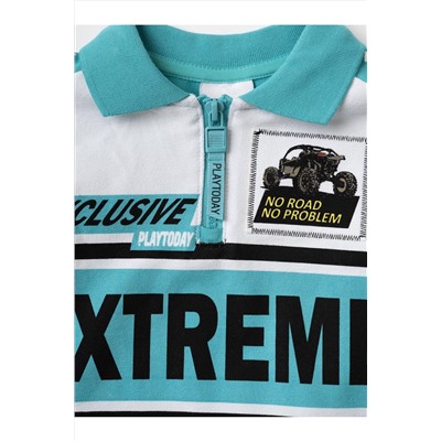 Джемпер трикотажный с воротником поло для мальчиков PLAYTODAY, 1239831