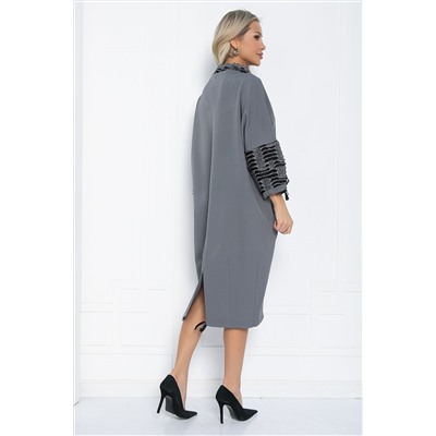 Платье Эванс (серое) П12419-10