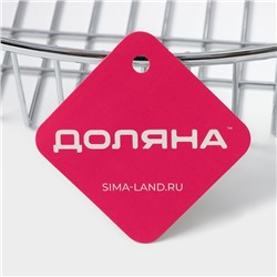 Полка для ванной Доляна, угловая, на присосках, 19×19×5.5 см, хромированная