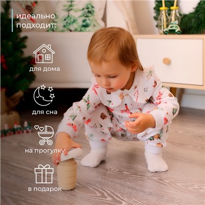 Комбинезон детский MINAKU Winter, рост 62-68 см, белый