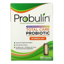 Probulin, Total Care, пробиотик, 20 млрд КОЕ, 30 капсул