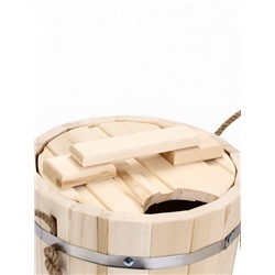 Запарник - ведро для бани и сауны, 9 л, липа, пластиковая вставка, с крышкой, «Добропаровъ»