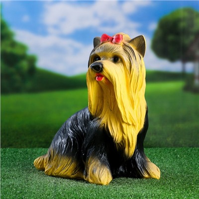 Садовая фигура из гипса «Йоркширский терьер сидит», 35×20×30 см