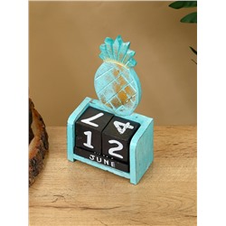 Календарь настольный «Ананас», 11×5×16 см, дерево, бирюзовый