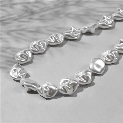 Бусины пластиковые на нити «Жемчуг», 1.9×1.6×1 см, набор 70 шт., цвет белый