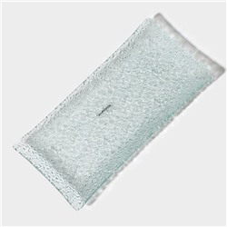 Блюдо сервировочное Доляна «Акцент», 25.5×12.5 см, стекло, прозрачное