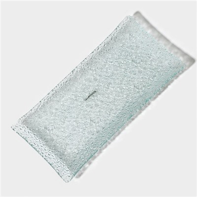 Блюдо сервировочное Доляна «Акцент», 25.5×12.5 см, стекло, прозрачное