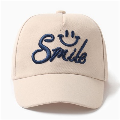 Кепка детская MINAKU Smile, размер 50-52, бежевая