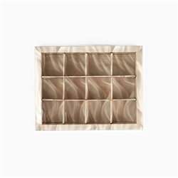 Коробка под 12 конфет с ячейками «Новогодний бант», 14.5×18.5×3 см