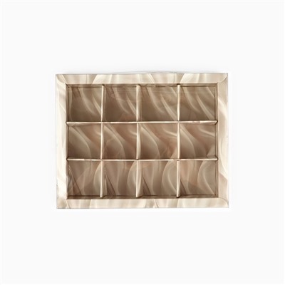 Коробка под 12 конфет с ячейками «Новогодний бант», 14.5×18.5×3 см