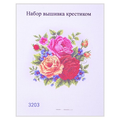 Набор для вышивания крестом 20,5 х 26 см, в ассортименте 10 дизайнов.