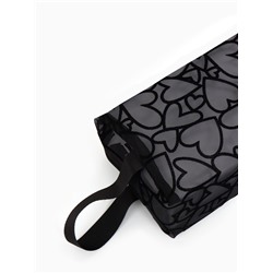 Косметичка Black beauty, с ручкой, на молнии, чёрная