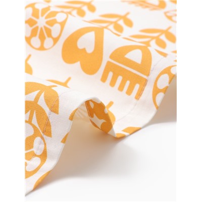 Дорожка на стол «Этель» Yellow garden 40×149 см, 100% хлопок, саржа 190 г/м², белая/жёлтая