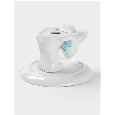 Блюдо для пирожных «Зайка», 13×12×8 см, цвет белый