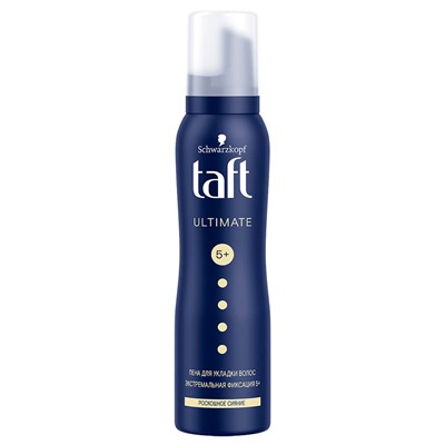Пена для укладки волос Taft Ultimate экстремальная фиксация №5+, 150 мл