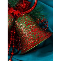 Украшение новогоднее «Зимнее волшебство. Колокольчики», 19×41 см, красное