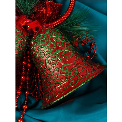 Украшение новогоднее «Зимнее волшебство. Колокольчики», 19×41 см, красное