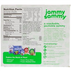 Plum Organics, Jammy Sammy, яблоко, корица и овсянка, 5 батончиков, 1,02 унц. (29 г) каждый