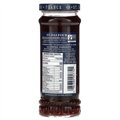 St. Dalfour, Deluxe, джем из красной малины, 284 г (10 унций)