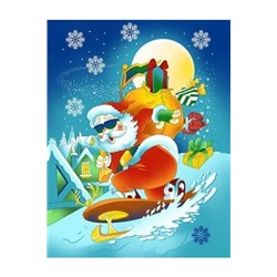 Набор 3 полотенца "Новогодний марафон", вафля