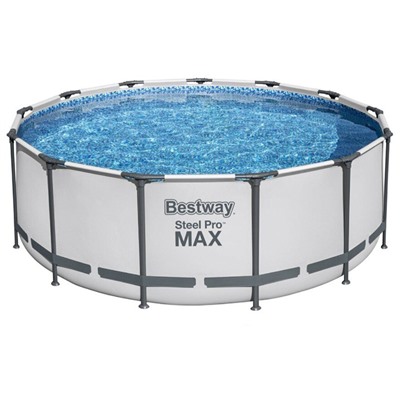 Бассейн каркасный Bestway Steel Pro MAX 5618W, 396×122 см, фильтр-насос, лестница, тент, круглый