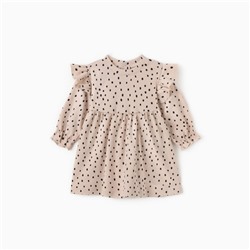 Платье для девочки «Крошка Я. Киса», рост 62-68 см, бежевое