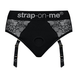 Черные трусики для насадок Diva Lingerie Harness - size S