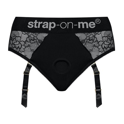 Черные трусики для насадок Diva Lingerie Harness - size S