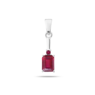 Подвеска, 1 рубин корунд октагон 5х7 1.33ct, Байли