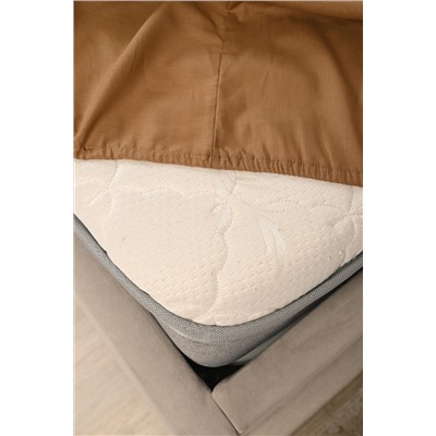 КПБ поплин Молочный шоколад с простыней на резинке