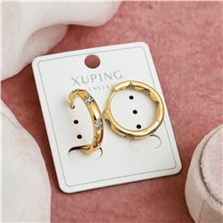 Серьги коллекция "Xuping" покрытие позолота, вставка: фианиты, арт.004.022