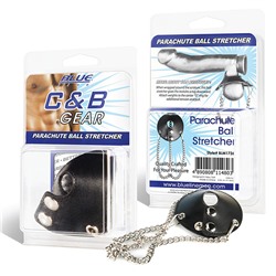 Утяжка для мошонки из искусственной кожи с цепочками PARACHUTE BALL STRETCHER